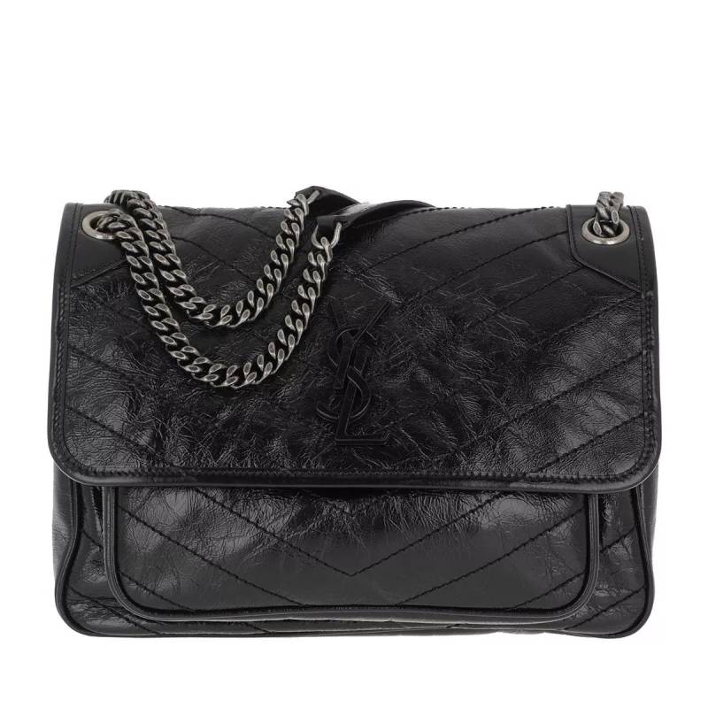 Saint Laurent Schultertasche - YSL Mini Shoulder Bag Leather - Gr. unisize - in Schwarz - für Damen von Saint Laurent