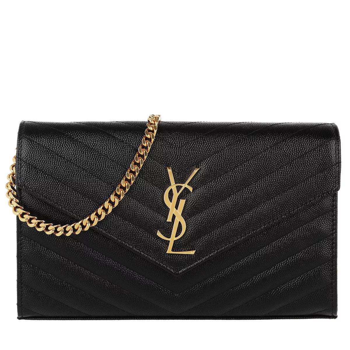 Saint Laurent Schultertasche - Ysl Chain Wallet Monogram - Gr. unisize - in Schwarz - für Damen von Saint Laurent