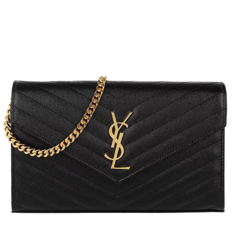 Saint Laurent Schultertasche - Ysl Chain Wallet Monogram - Gr. unisize - in Schwarz - für Damen von Saint Laurent