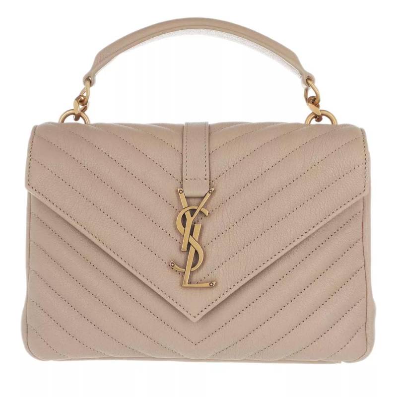 Saint Laurent Schultertasche - Ysl College Medium - Gr. unisize - in Beige - für Damen von Saint Laurent