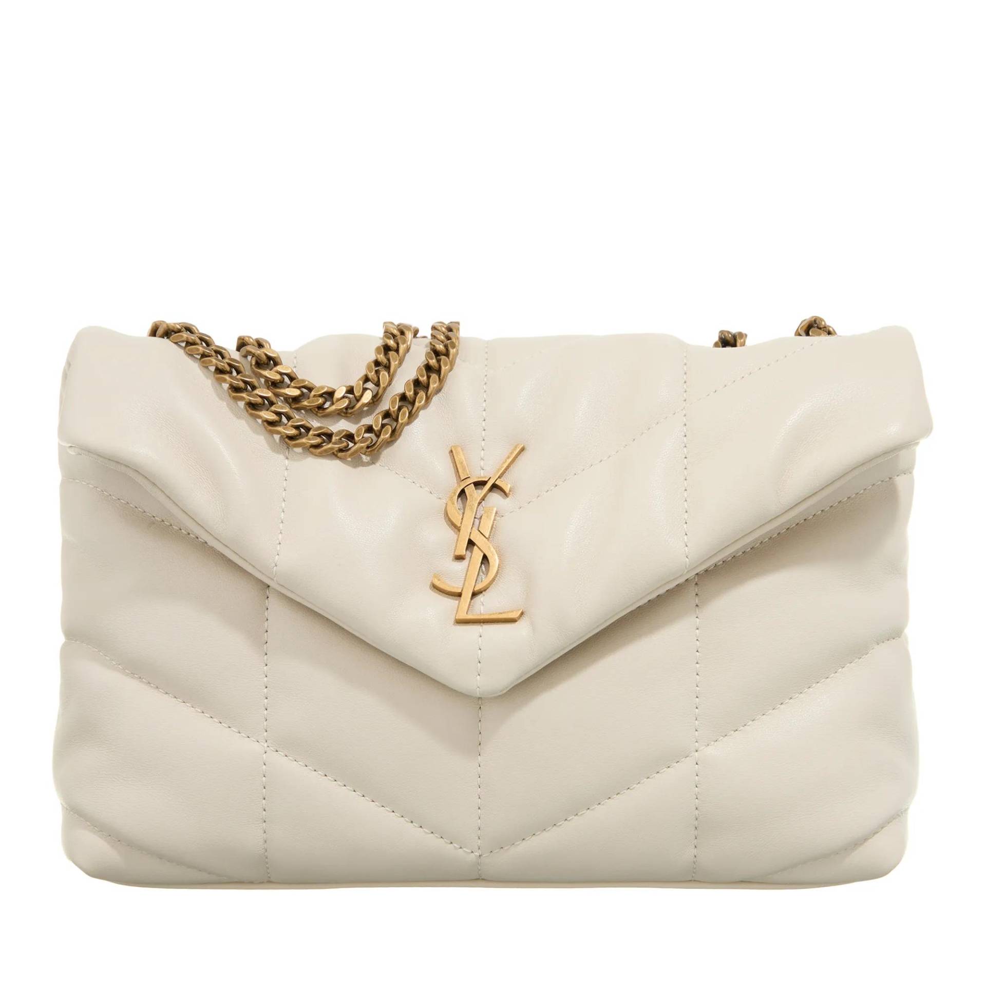 Saint Laurent Schultertasche - Ysl Mini Bag Monogram - Gr. unisize - in Creme - für Damen von Saint Laurent