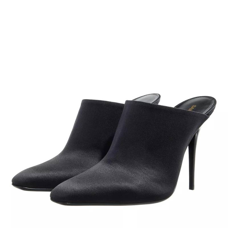 Saint Laurent Slipper & Pantoletten - Ascot Mules In Crepe Satin - Gr. 37 (EU) - in Schwarz - für Damen von Saint Laurent