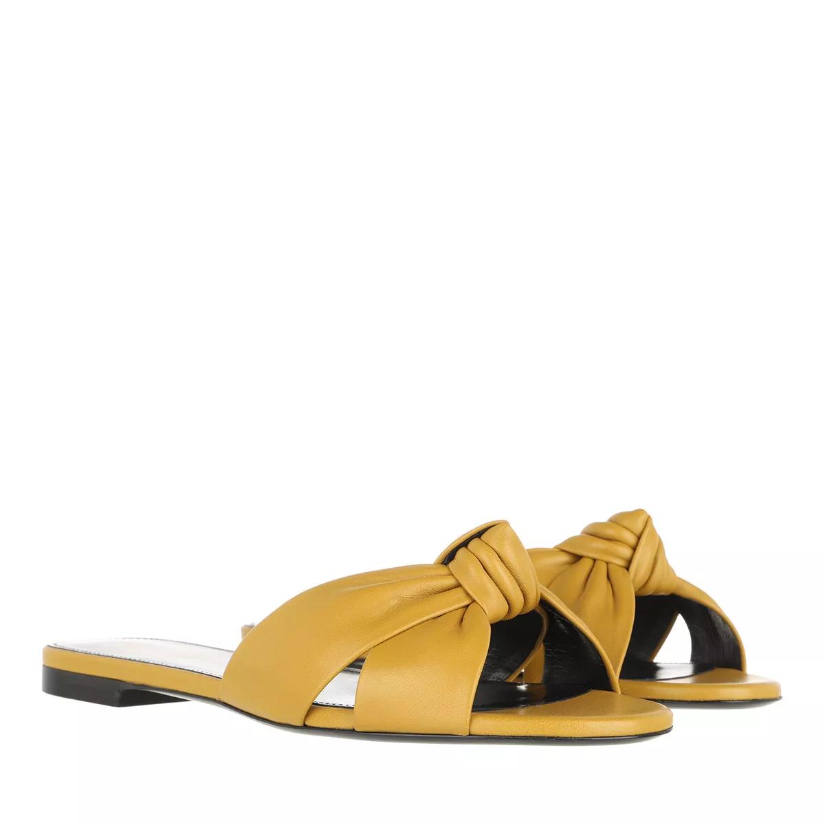 Saint Laurent Slipper & Pantoletten - Flat Sandals - Gr. 39 (EU) - in Gelb - für Damen von Saint Laurent