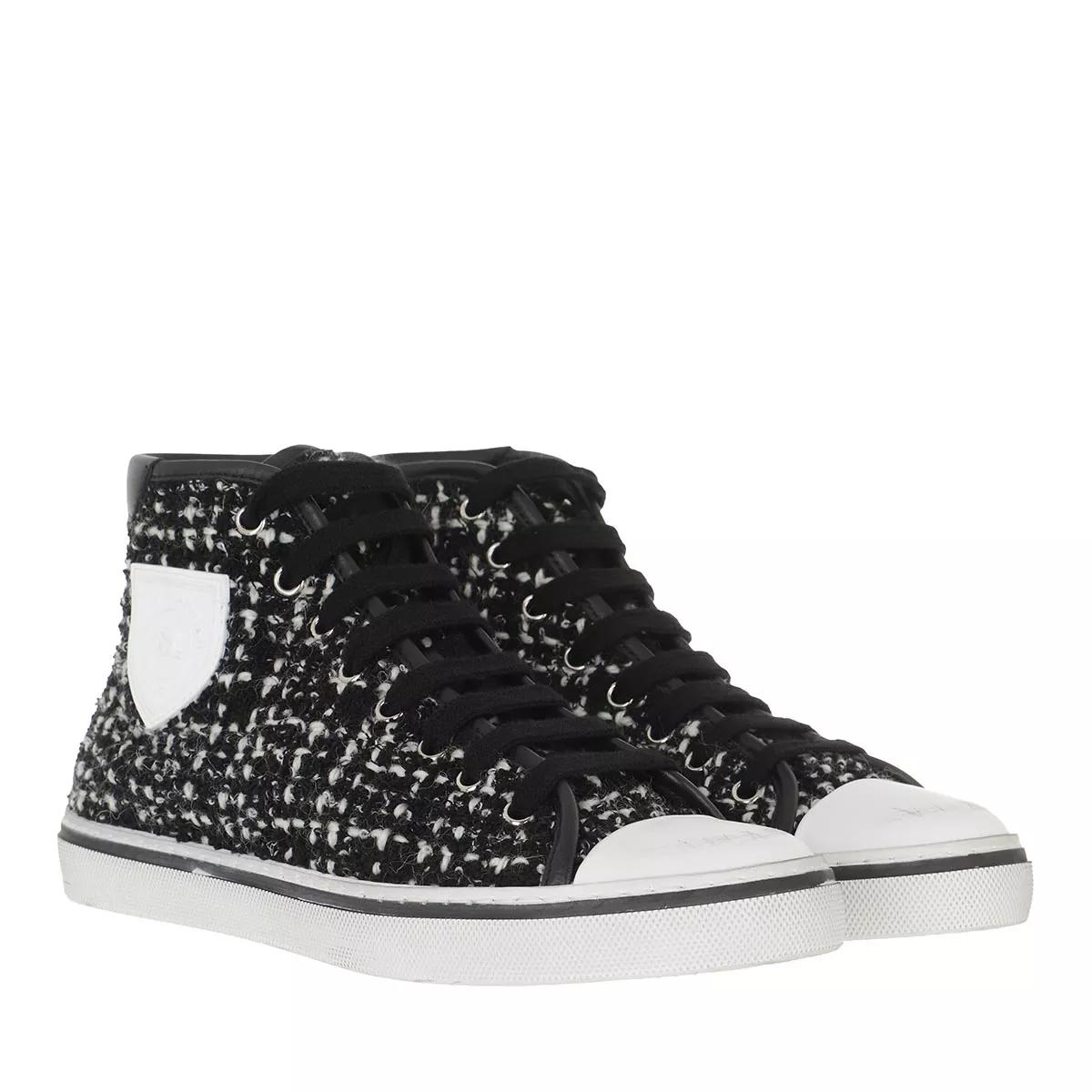 Saint Laurent Sneaker - Bedford Mid Top Sneaker Tweed Leather - Gr. 37 (EU) - in Schwarz - für Damen von Saint Laurent