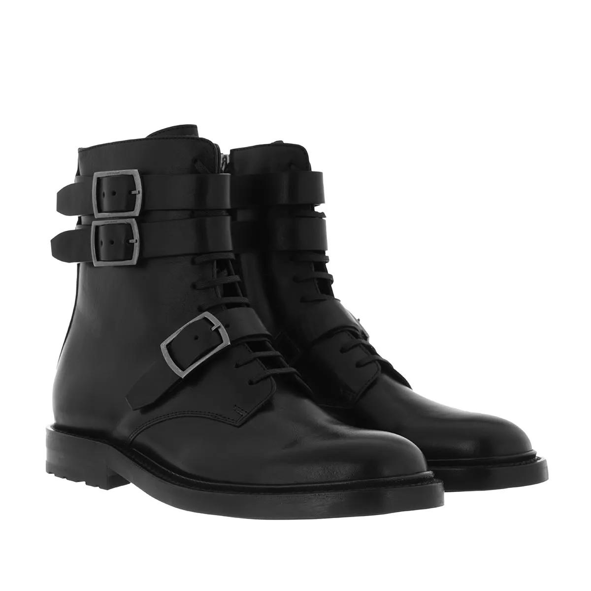 Saint Laurent Stiefel & Boots - Military High Top Boots Leather - Gr. 40 (EU) - in Schwarz - für Damen von Saint Laurent