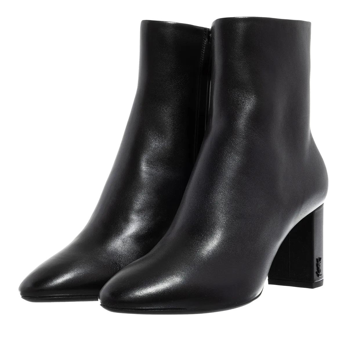 Saint Laurent Stiefeletten - Lou Ankle Boots With Pointed Toe - Gr. 36 (EU) - in Schwarz - für Damen von Saint Laurent