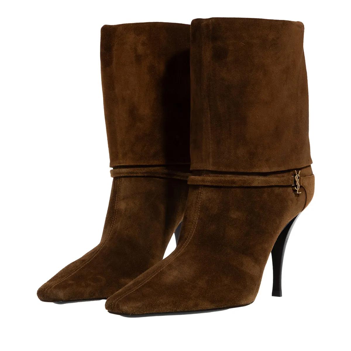 Saint Laurent Stiefeletten - Niki Suede Ankle Boots - Gr. 37 (EU) - in Braun - für Damen von Saint Laurent