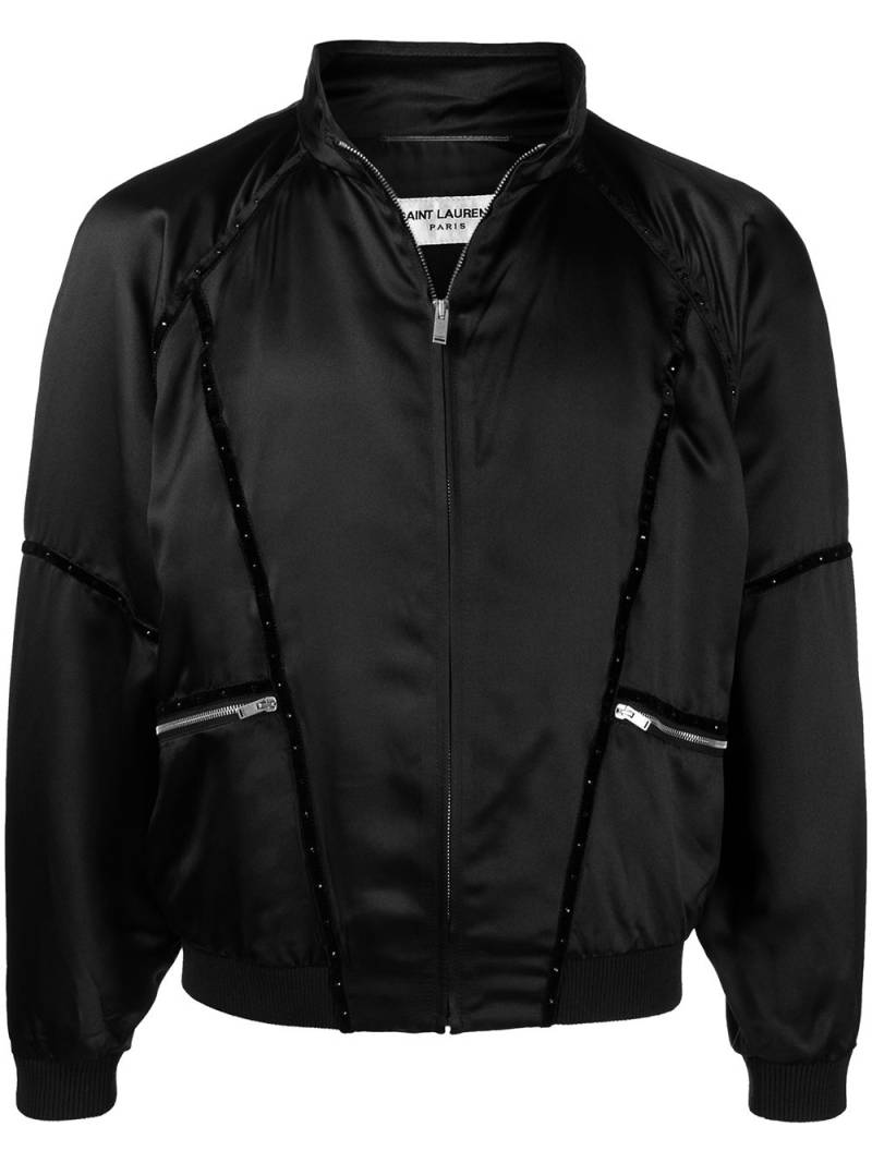 Saint Laurent Teddy 80s zip bomber jacket - Black von Saint Laurent