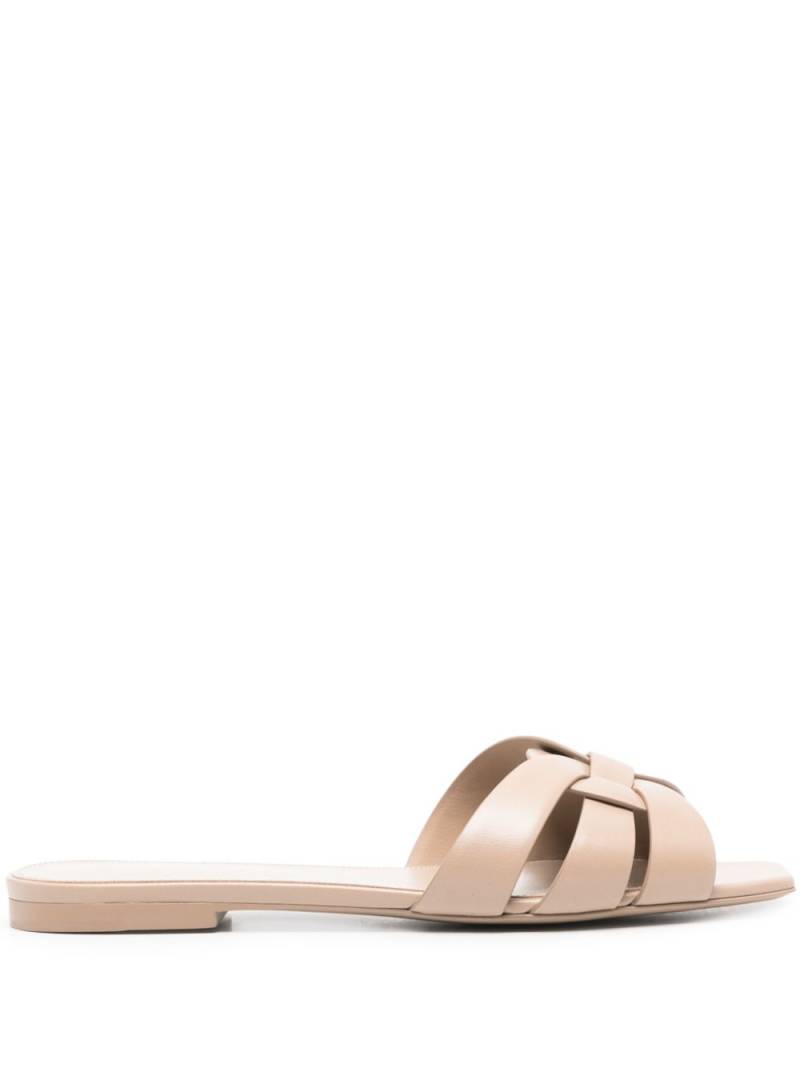 Saint Laurent Tribute flat sandals - Neutrals von Saint Laurent