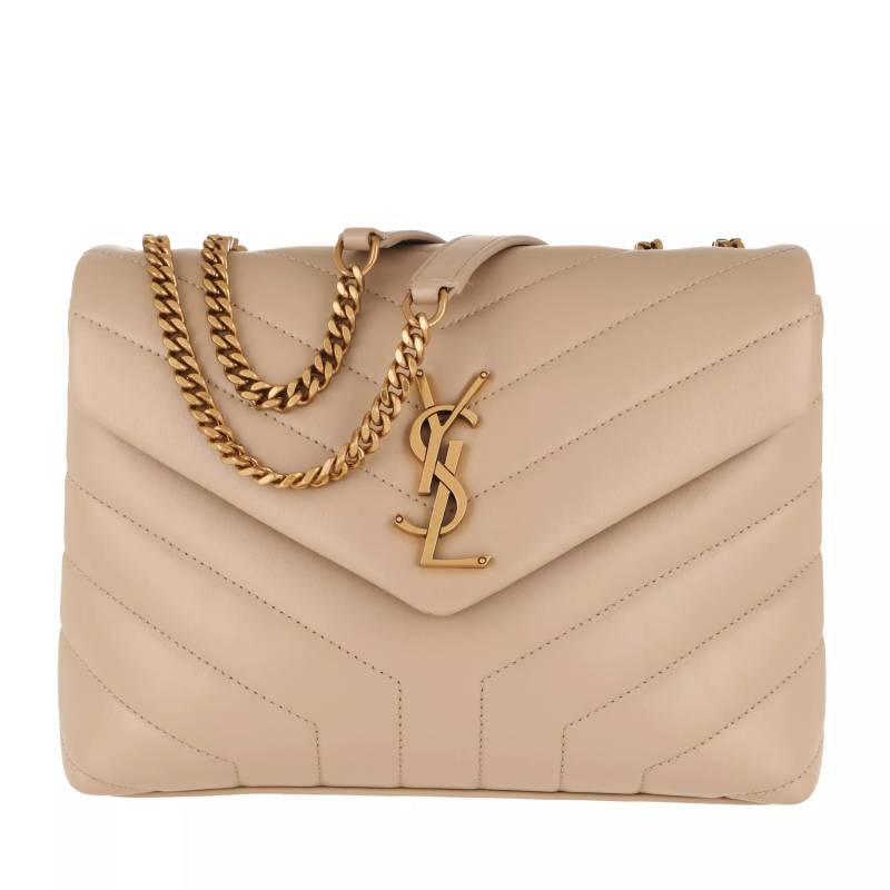 Saint Laurent Umhängetasche - LouLou Shoulder Bag S Leather - Gr. unisize - in Beige - für Damen von Saint Laurent