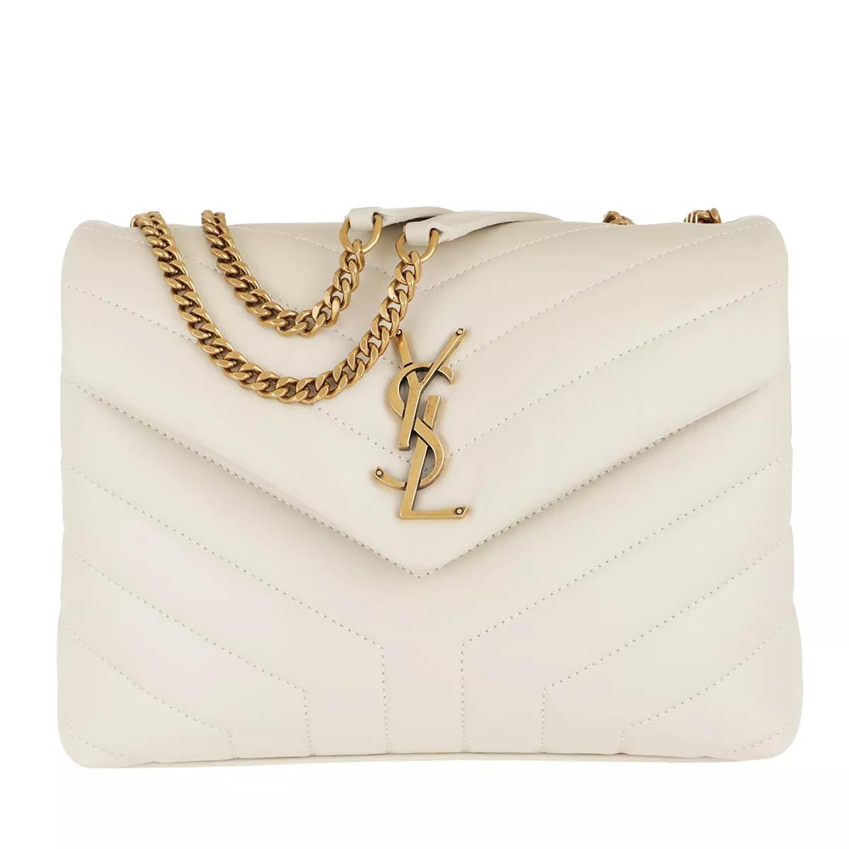 Saint Laurent Umhängetasche - LouLou Shoulder Bag S Leather - Gr. unisize - in Weiß - für Damen von Saint Laurent