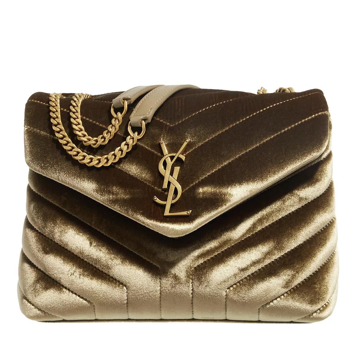 Saint Laurent Umhängetasche - LouLou Small In Quilted Velvet - Gr. unisize - in Grün - für Damen von Saint Laurent