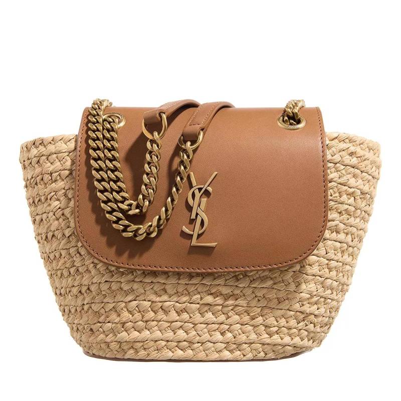 Saint Laurent Umhängetasche - Mini Manon In Raffia Bag - Gr. unisize - in Beige - für Damen von Saint Laurent