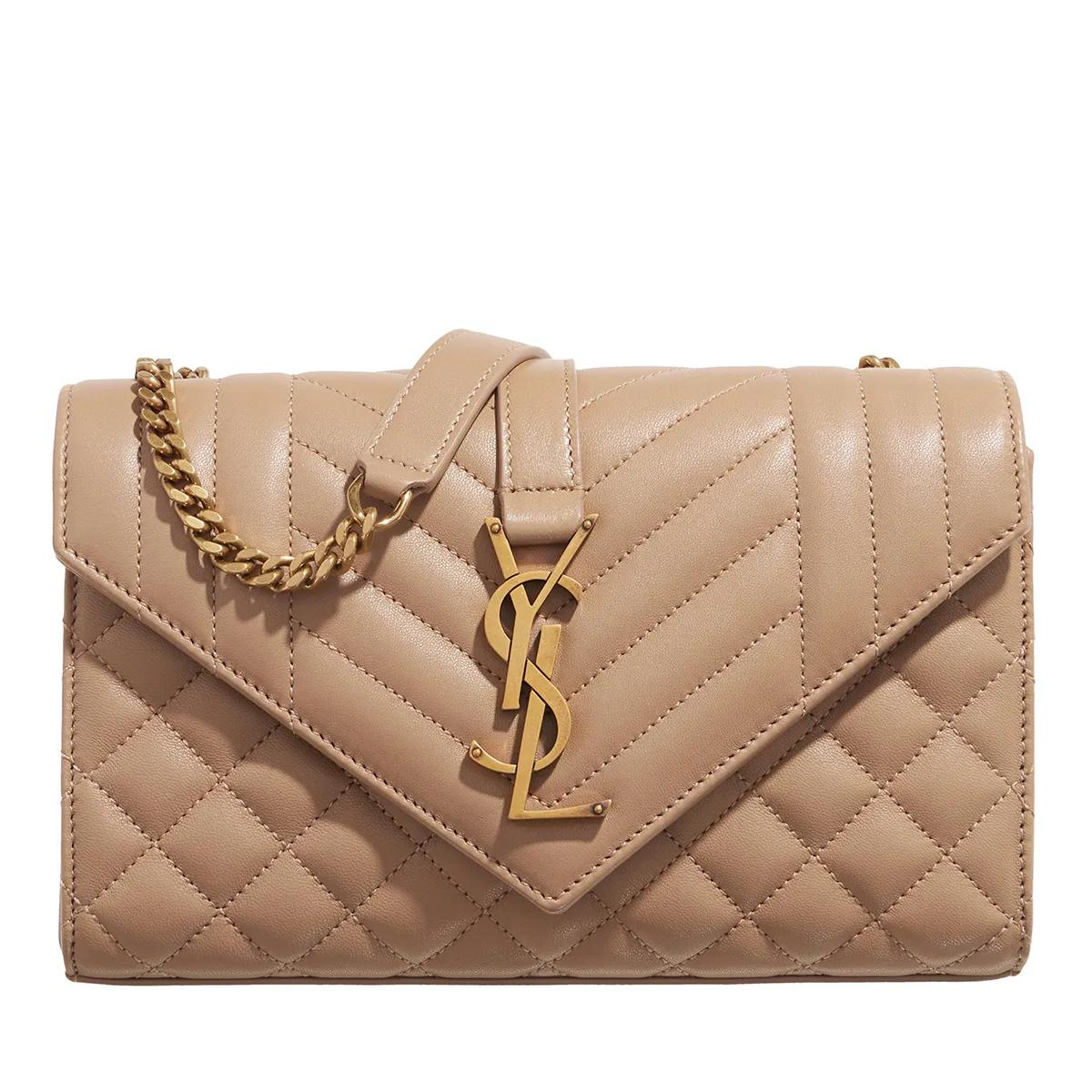 Saint Laurent Schultertasche - Small Matelasse Lambskin Bag - Gr. unisize - in Beige - für Damen von Saint Laurent