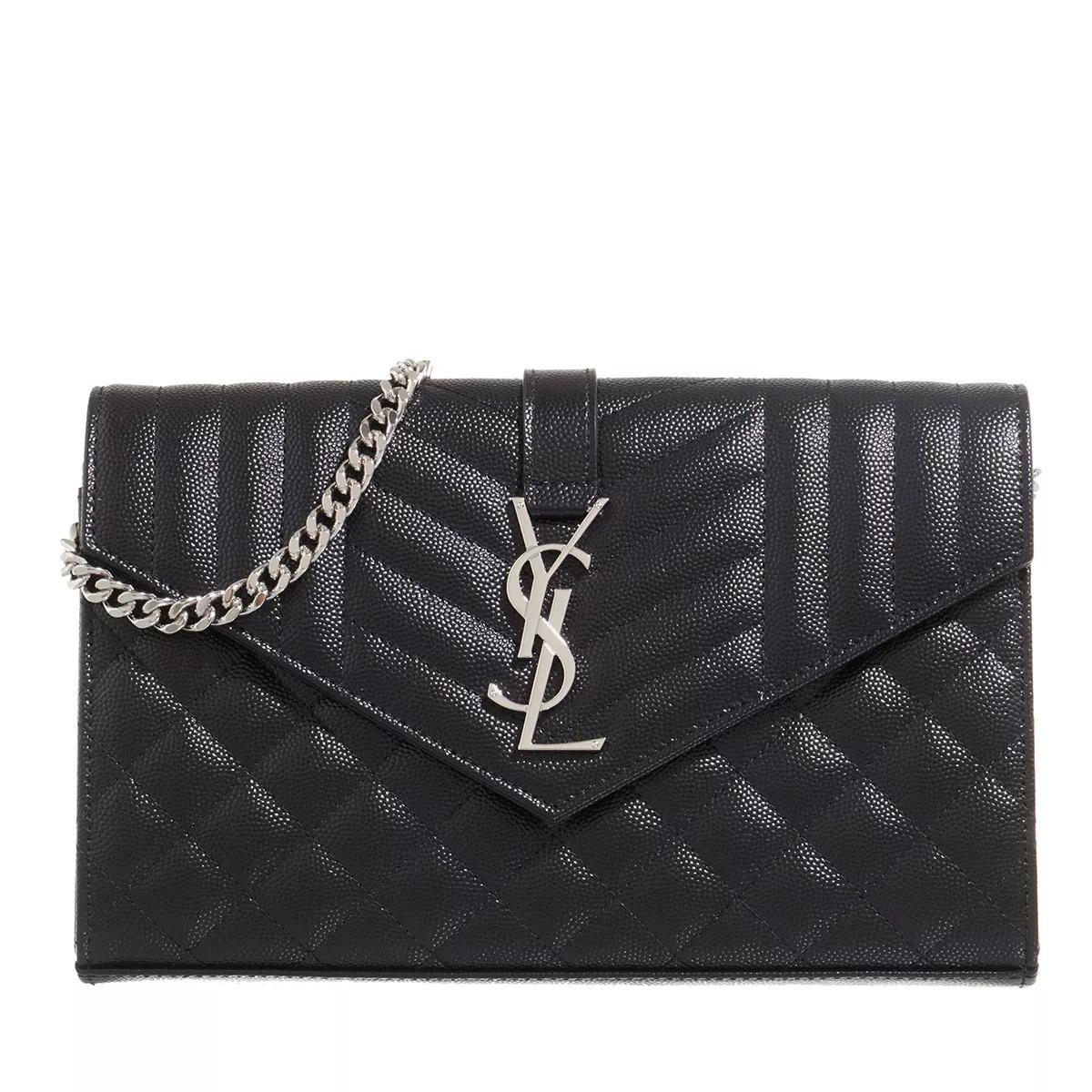 Saint Laurent Umhängetasche - Ysl Chain Wallet Monogram - Gr. unisize - in Schwarz - für Damen von Saint Laurent