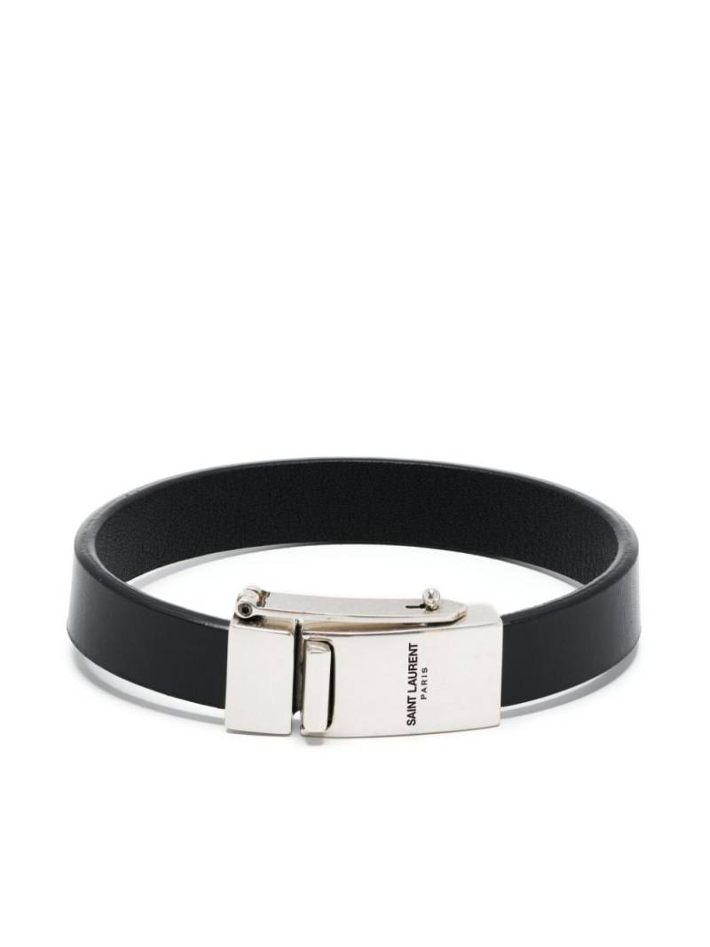 Saint Laurent Vintage leather bracelet - Black von Saint Laurent