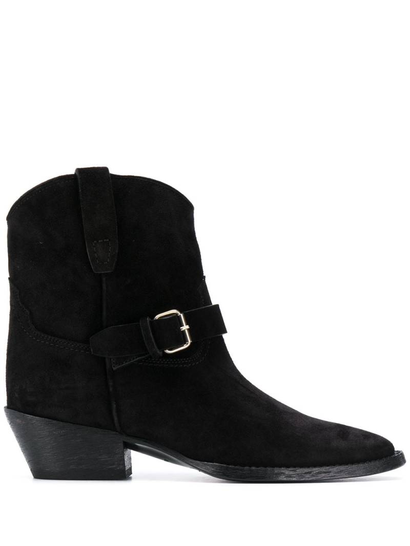 Saint Laurent West buckled boots - Black von Saint Laurent