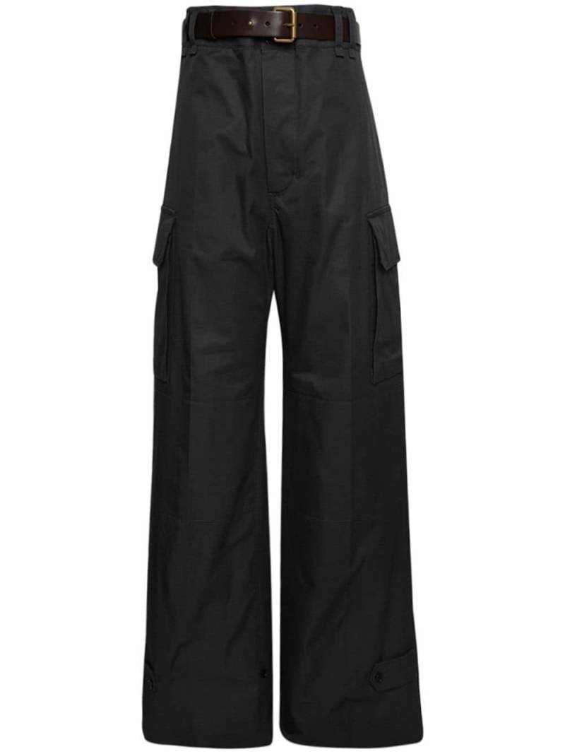 Saint Laurent organic-cotton wide-leg trousers - Grey von Saint Laurent