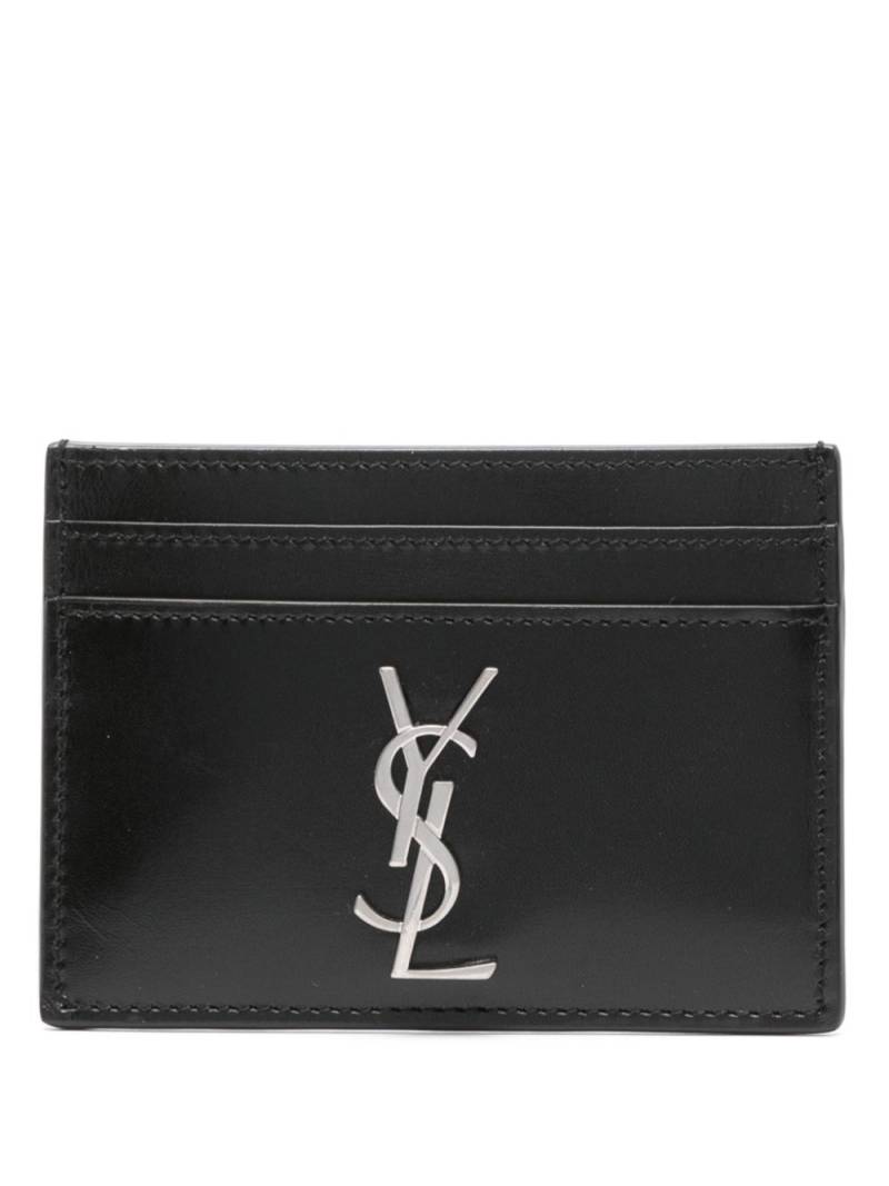 Saint Laurent Cassandre card holder - Black von Saint Laurent