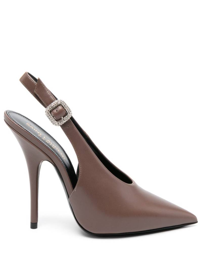 Saint Laurent Yasmeen 125mm slingback pumps - Brown von Saint Laurent