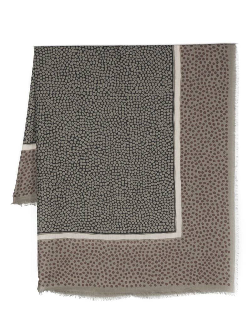 Saint Laurent polka dot scarf - Neutrals von Saint Laurent