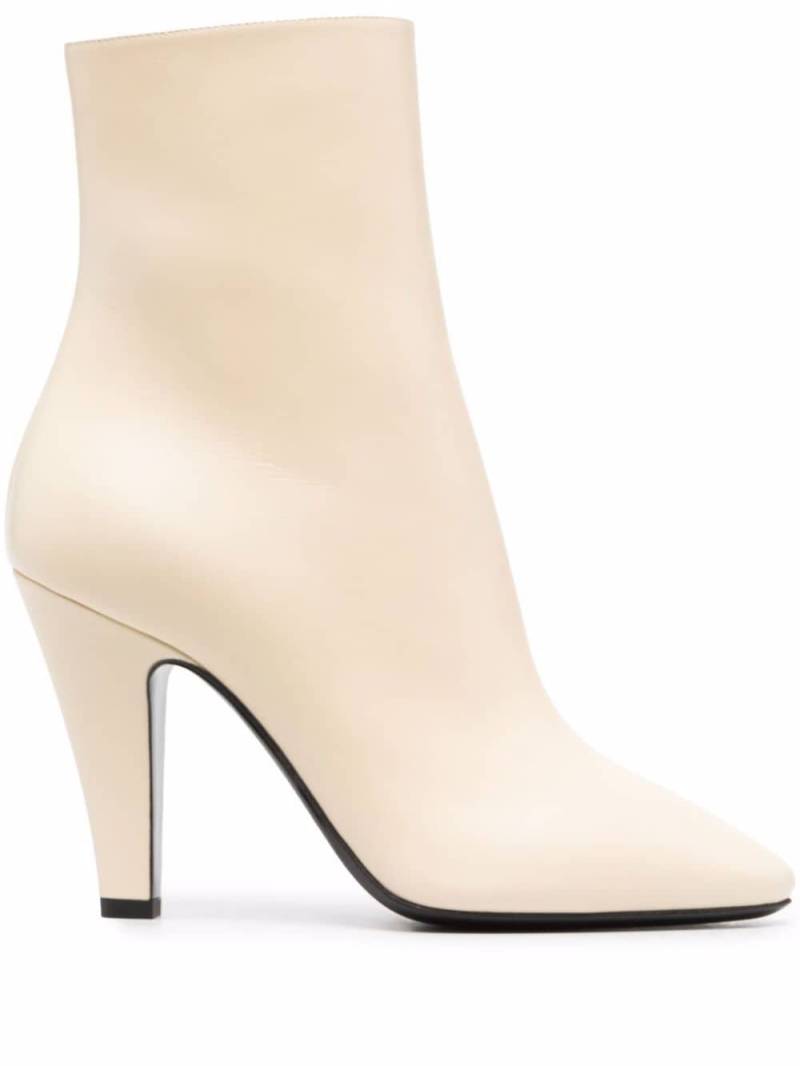 Saint Laurent almond-toe ankle boots - Neutrals von Saint Laurent