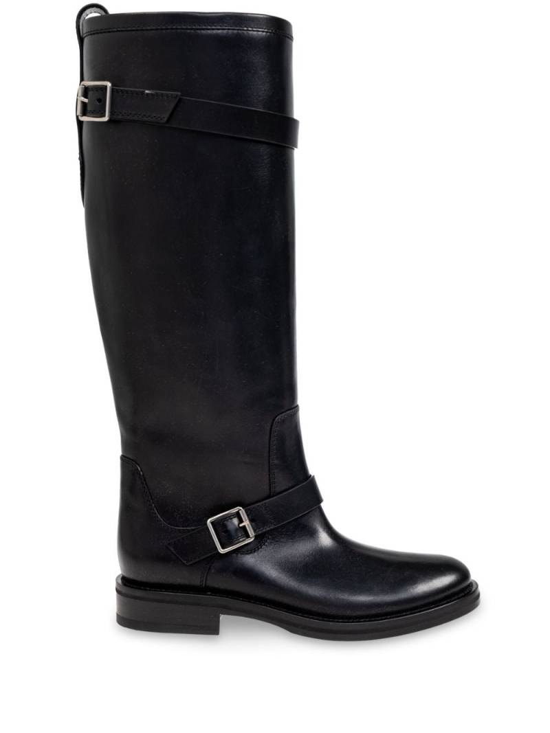 Saint Laurent almond-toe leather boots - Black von Saint Laurent