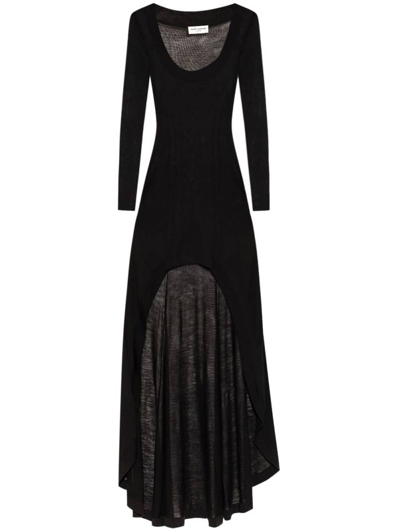 Saint Laurent asymmetric-design dress - Black von Saint Laurent