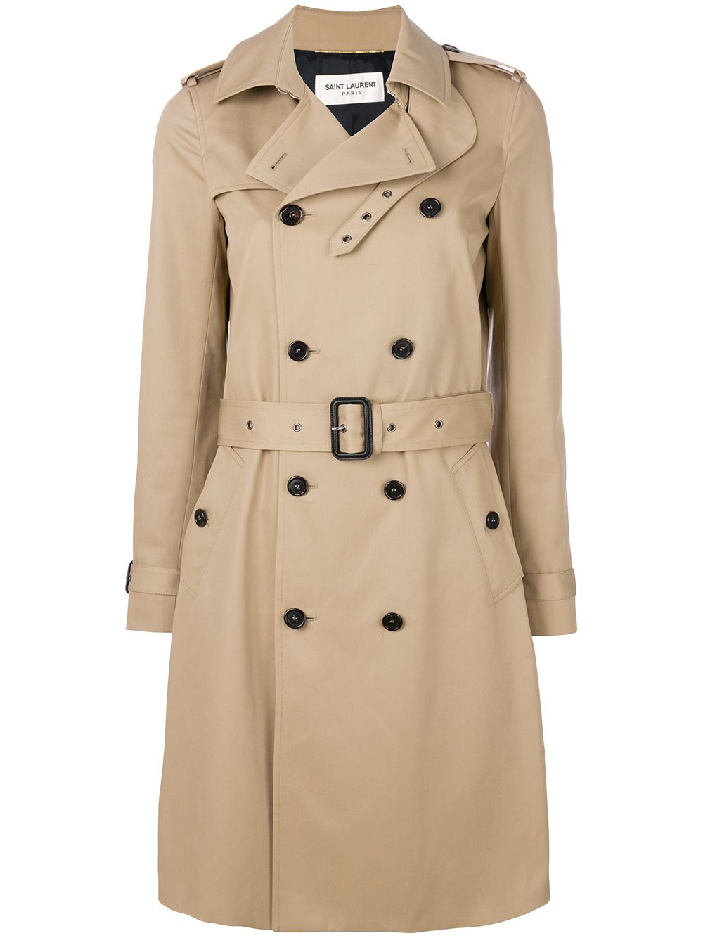 Saint Laurent belted classic trench coat - Neutrals von Saint Laurent