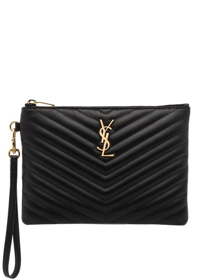 Saint Laurent quilted leather purse - Black von Saint Laurent