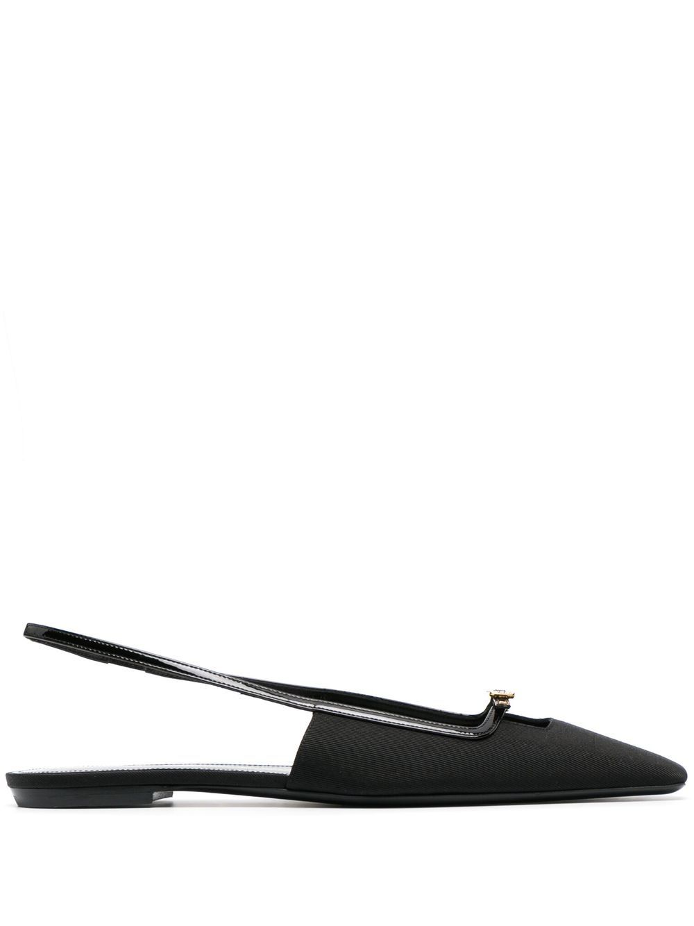 Saint Laurent buckle-detail slingback mules - Black von Saint Laurent