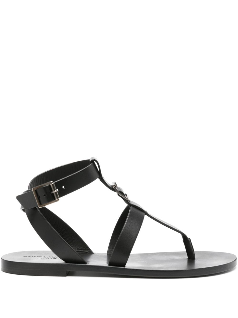 Saint Laurent buckled leather sandals - Black von Saint Laurent