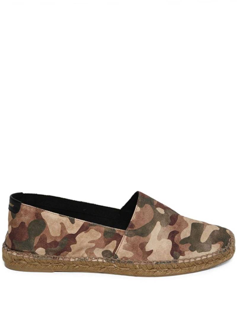 Saint Laurent camouflage-print espadrilles - Neutrals von Saint Laurent