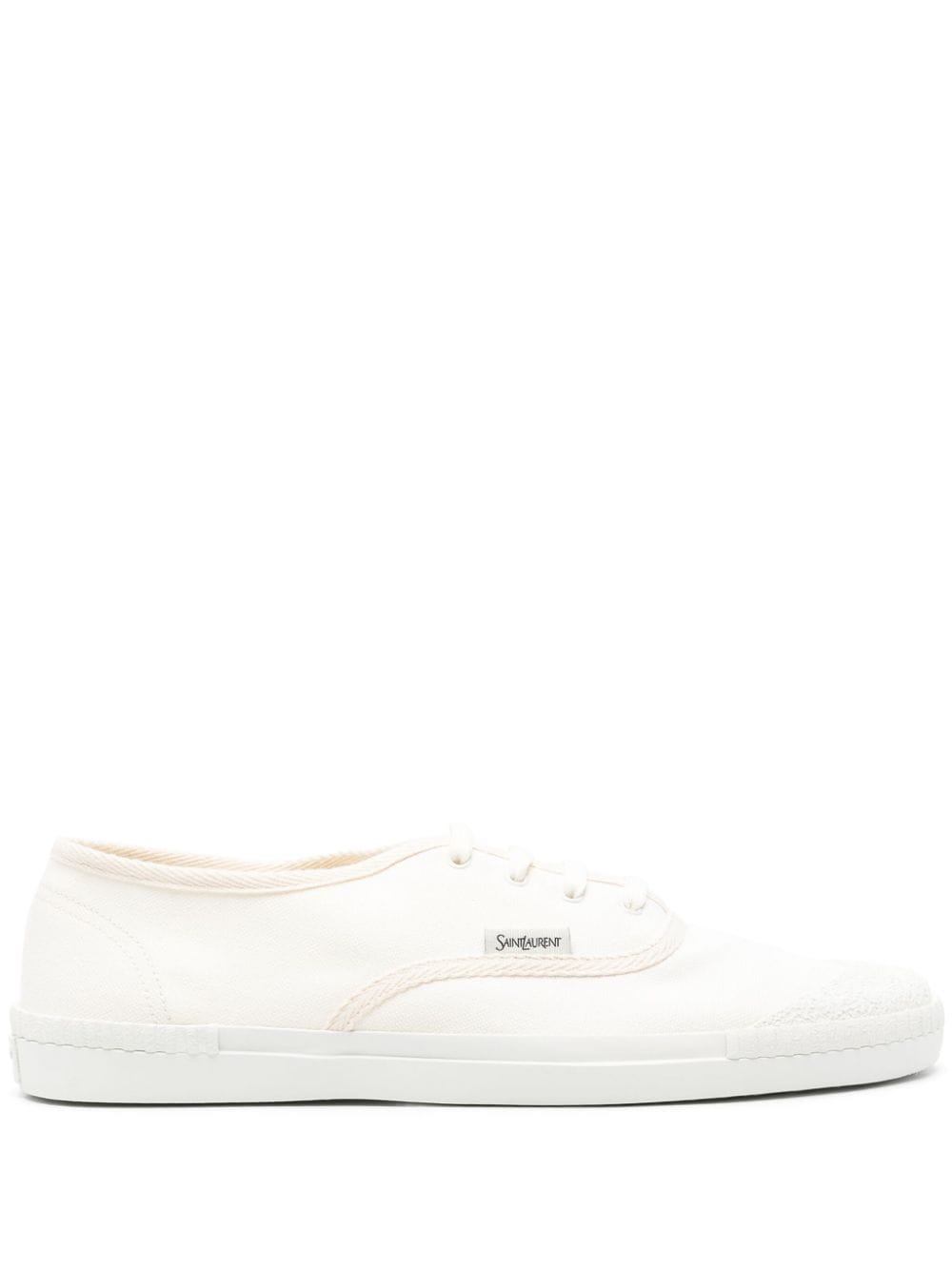 Saint Laurent lace-up canvas sneakers - White von Saint Laurent