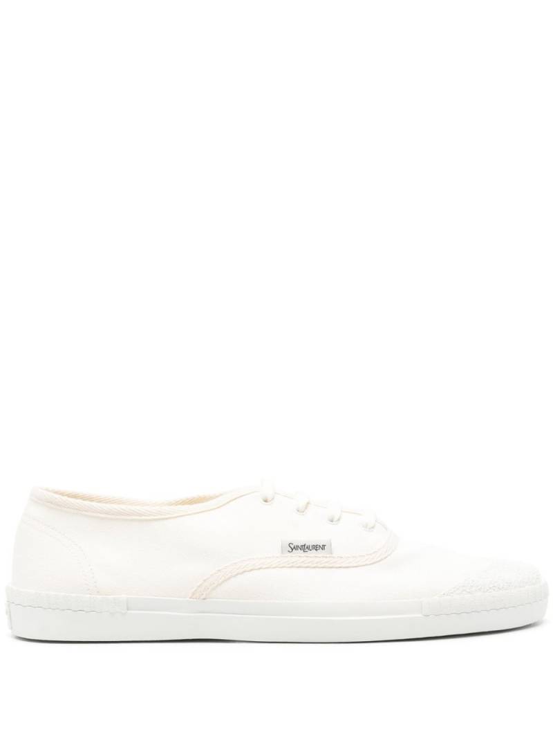 Saint Laurent lace-up canvas sneakers - White von Saint Laurent