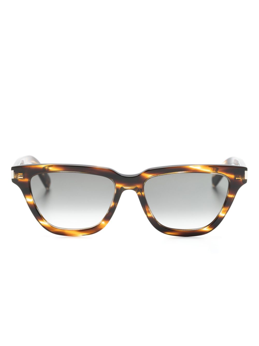 Saint Laurent cat-eye-frame logo-engraved sunglasses - Brown von Saint Laurent