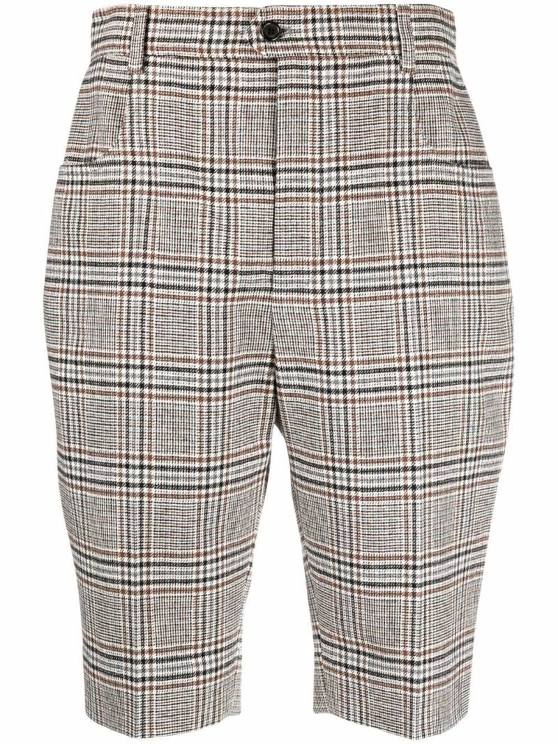 Saint Laurent checked tailored shorts - Neutrals von Saint Laurent