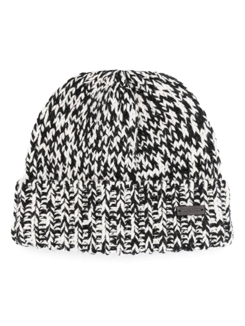 Saint Laurent chunky-knit wool beanie - Black von Saint Laurent