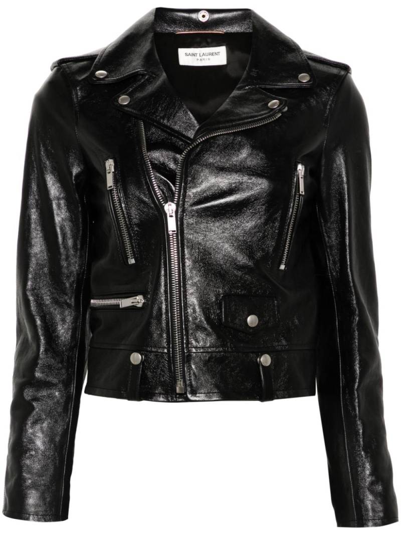 Saint Laurent classic biker jacket - Black von Saint Laurent