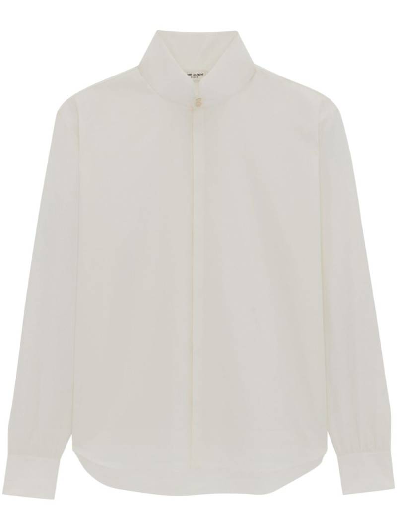 Saint Laurent classic-collar cotton shirt - Neutrals von Saint Laurent