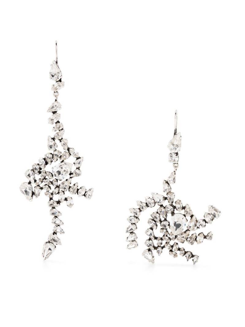 Saint Laurent crystal drop twist earring - Metallic von Saint Laurent