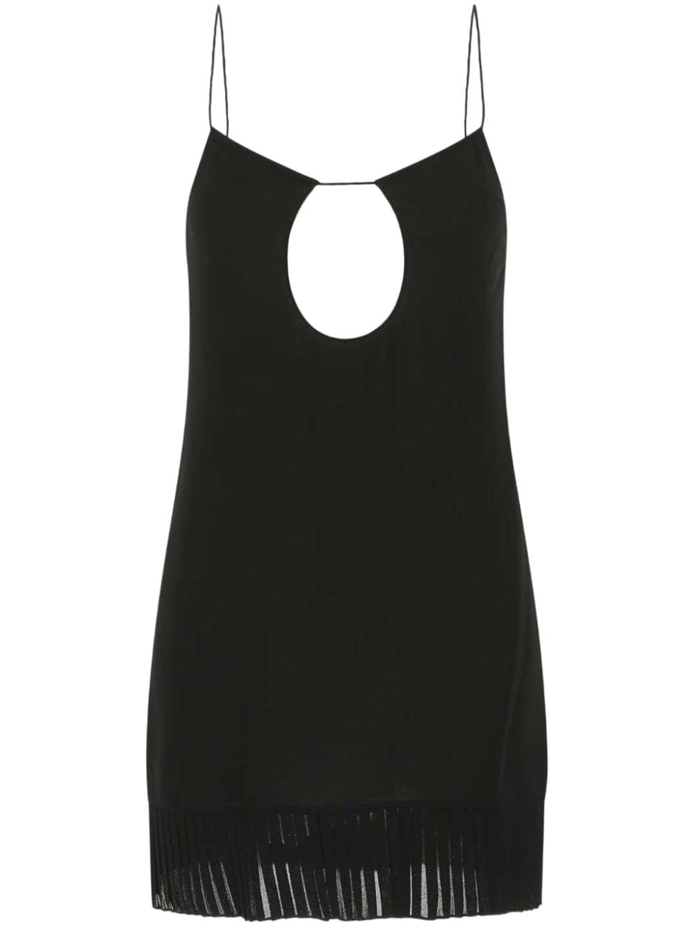 Saint Laurent cut-out detail slip dress - Black von Saint Laurent