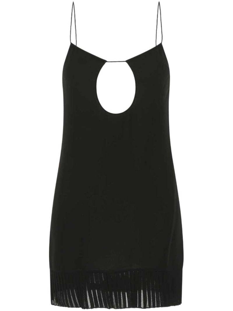 Saint Laurent cut-out detail slip dress - Black von Saint Laurent