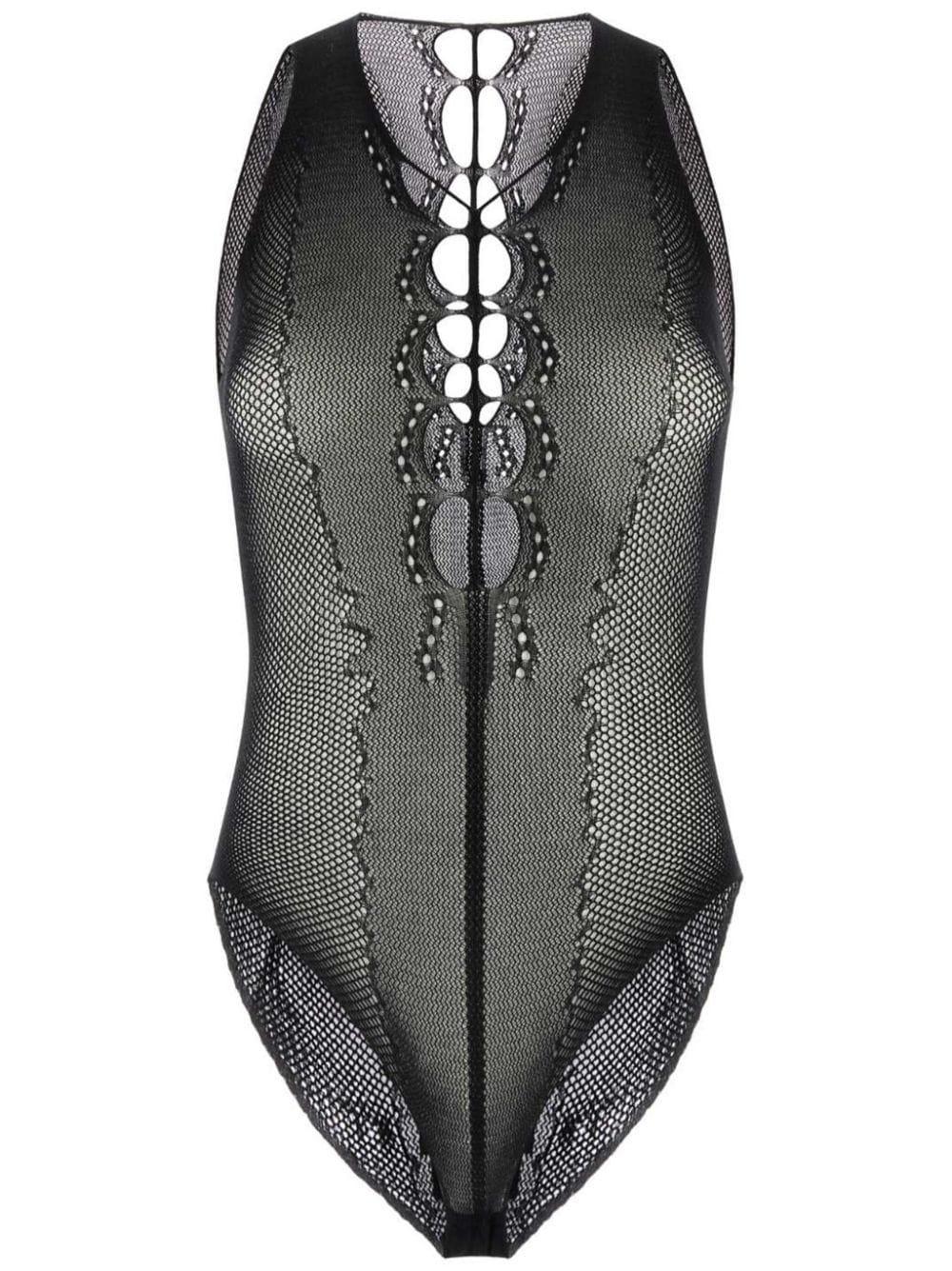 Saint Laurent cut-out detailing bodysuit - Black von Saint Laurent