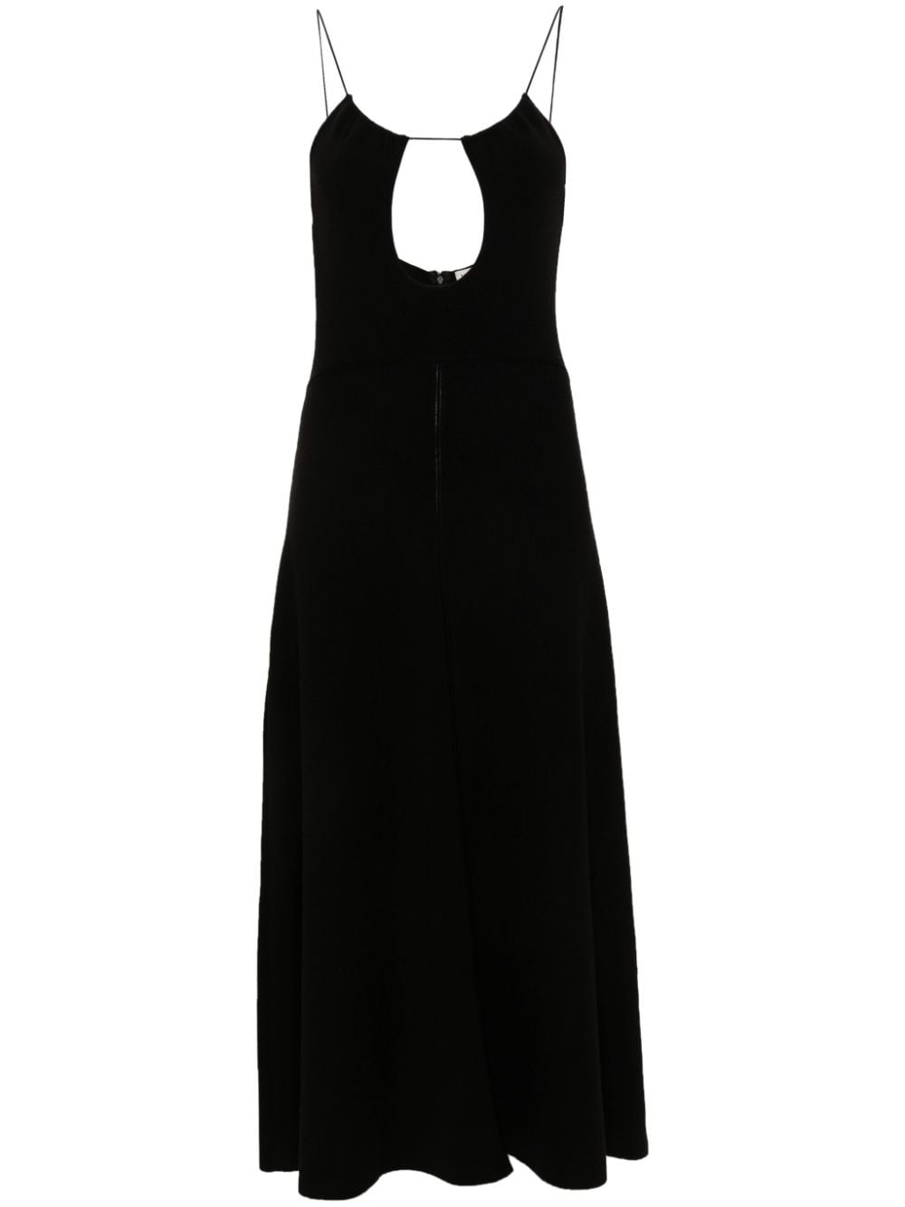 Saint Laurent cut-out midi dress - Black von Saint Laurent