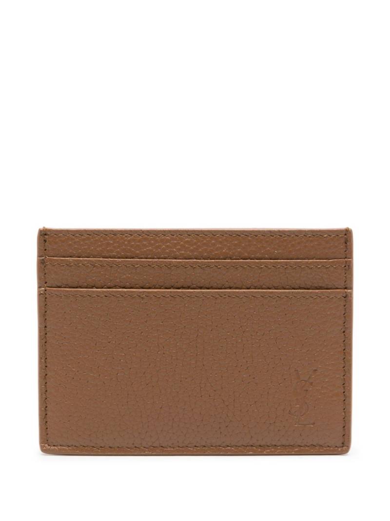 Saint Laurent Cassandre card holder - Brown von Saint Laurent