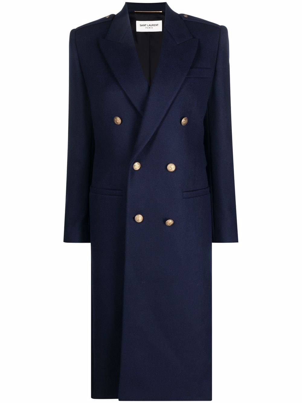 Saint Laurent double-breasted tailored coat - Blue von Saint Laurent