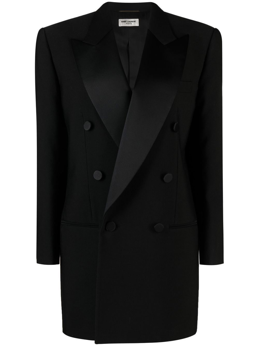 Saint Laurent double-breasted virgin wool blazer - Black von Saint Laurent