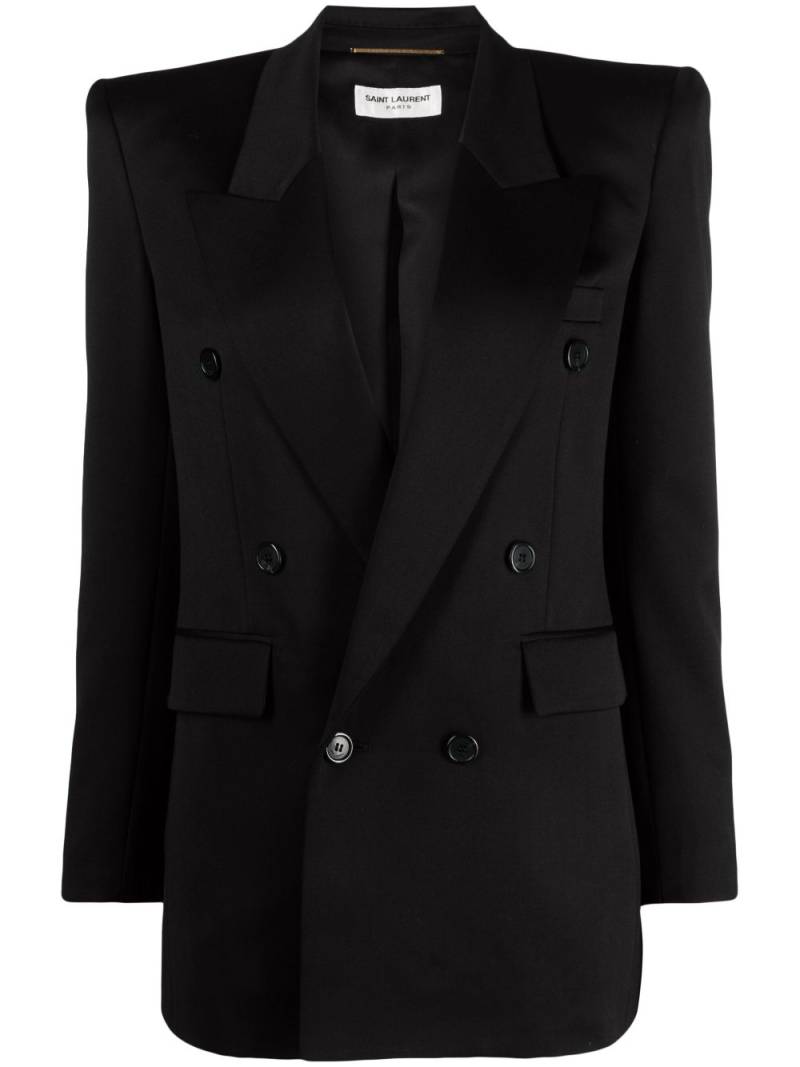 Saint Laurent double-breasted wool blazer - Black von Saint Laurent