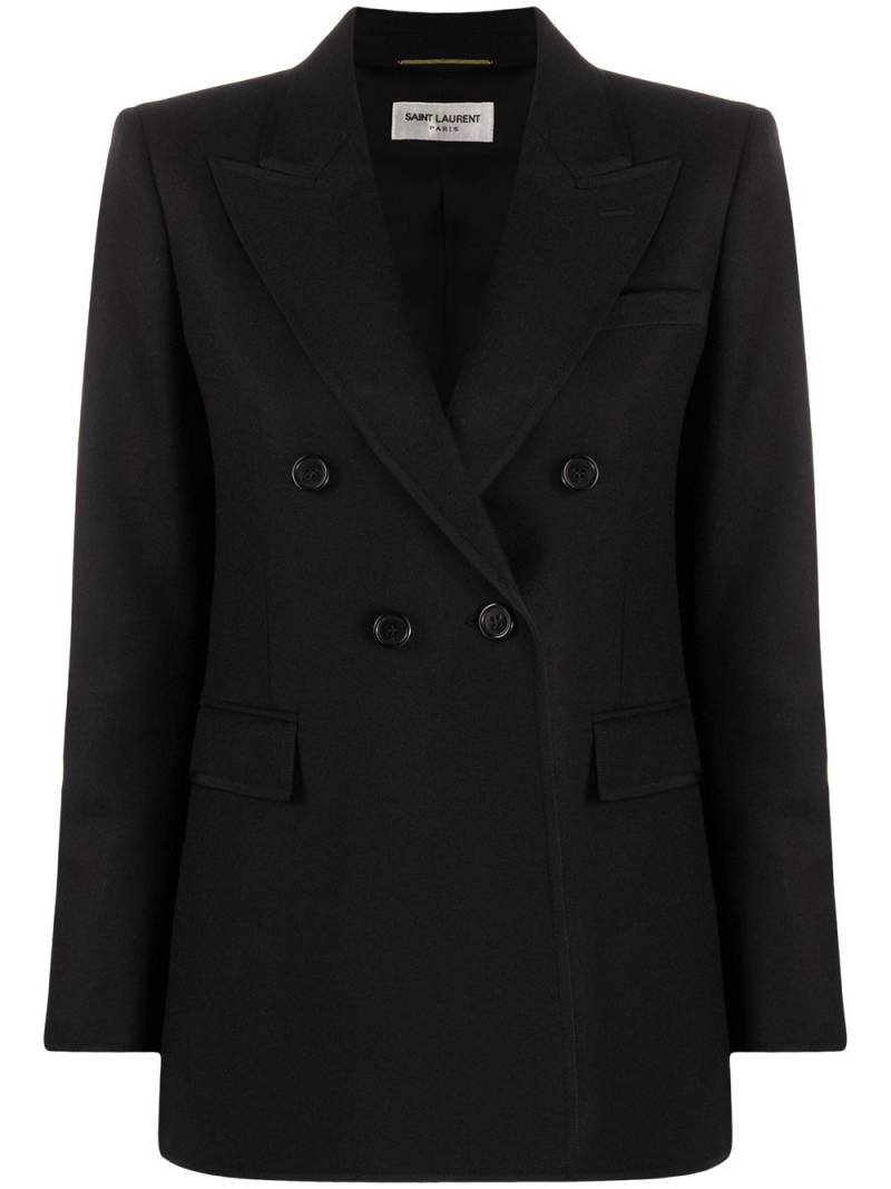 Saint Laurent double-breasted wool blazer - Black von Saint Laurent